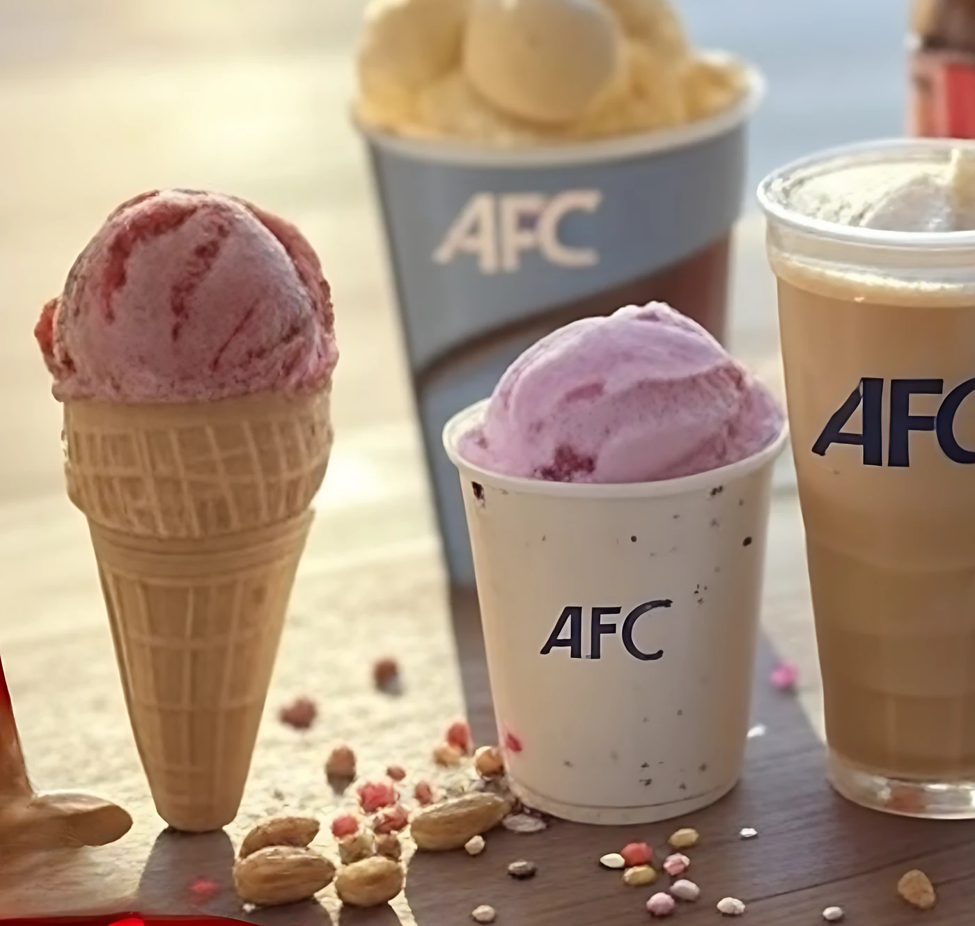 AFC ice cream and milkshake